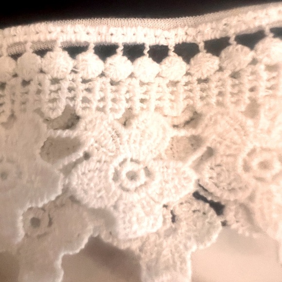 PinkBlush Navy Striped Crochet Trim Maternity Tank Top. Size S NWT - Picture 9 of 11